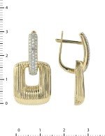 Серьги из лимонного золота c бриллиантами