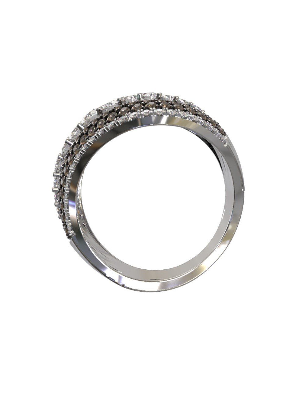 Кольцо из белого золота c бриллиантами