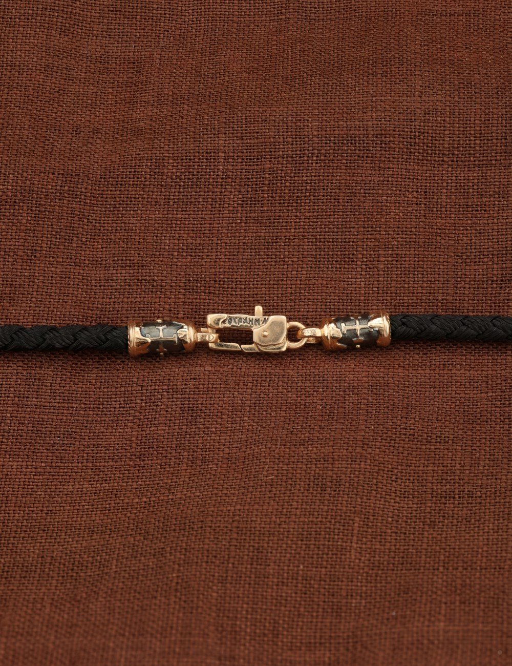 Шнурок шёлковый из золота c шёлковым шнурком