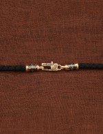 Шнурок шёлковый из золота c шёлковым шнурком