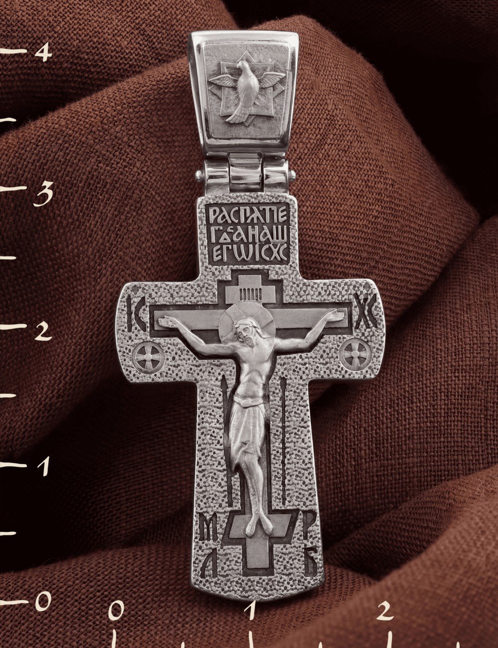 Крест из белого золота