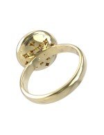 Кольцо из лимонного золота c бриллиантами