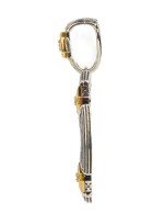 Подвеска из серебра и золота c бриллиантами и рубином