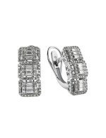 Серьги из белого золота c бриллиантами