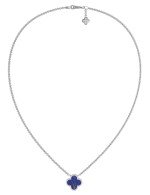 Колье из белого золота c бриллиантами и лазуритом