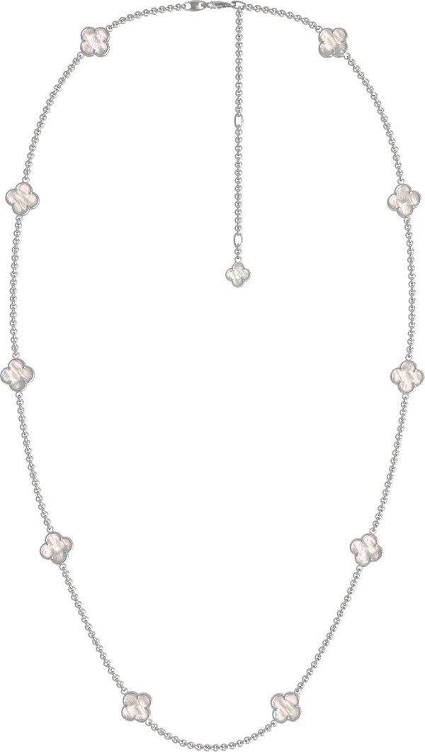 Колье из белого золота c перламутром