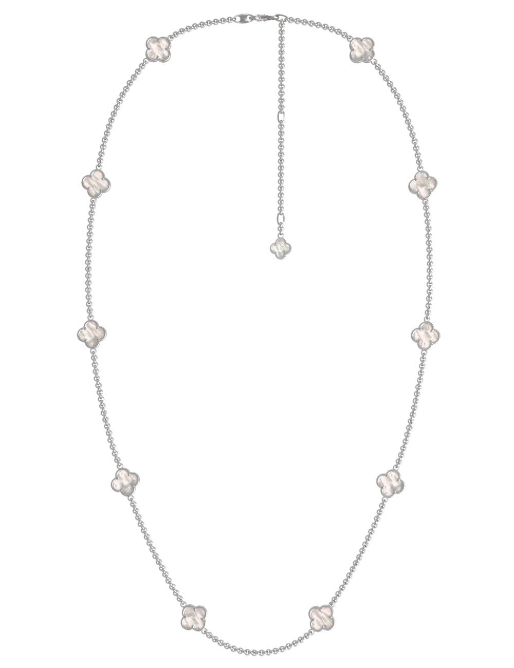 Колье из белого золота c перламутром