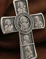 Крест из белого золота