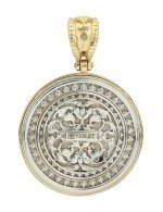 Подвеска из лимонного золота c эмалью