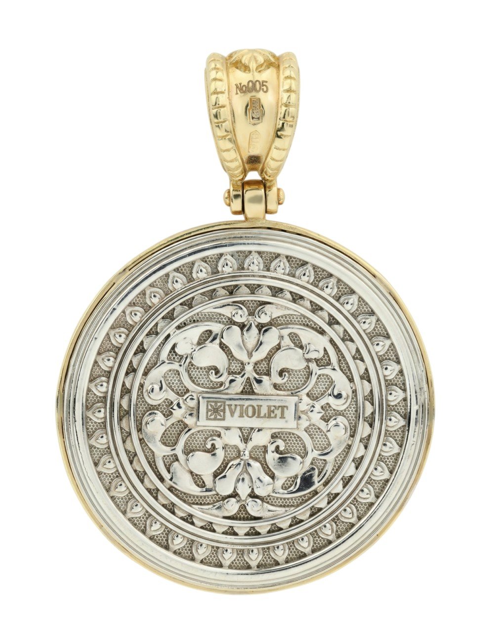 Подвеска из лимонного золота c эмалью