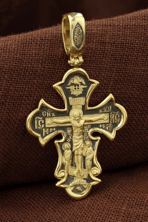 Крест из лимонного золота