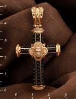 Крест из золота c ониксом