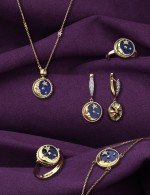 Браслет из лимонного золота c бриллиантами и перламутром