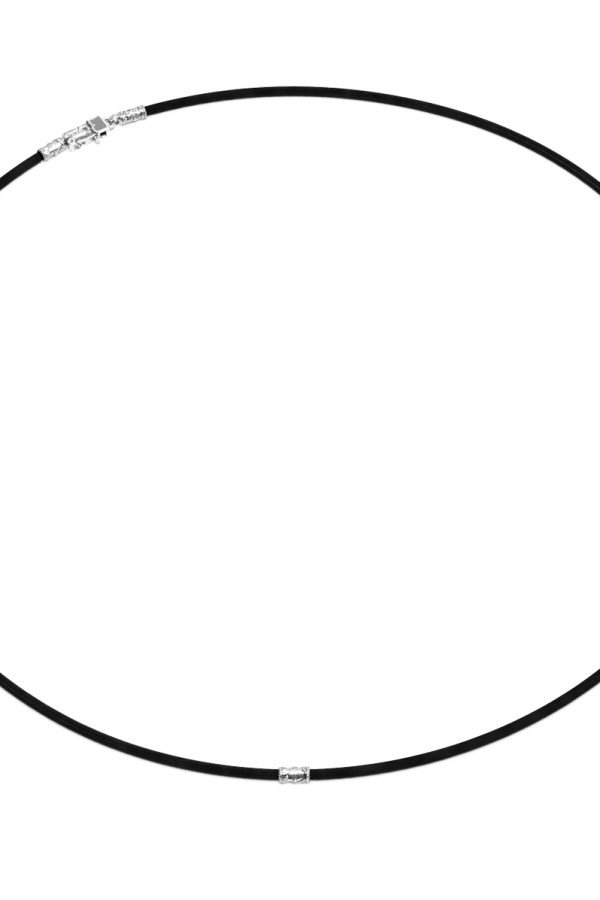 Шнурок шёлковый из белого золота c шёлковым шнурком