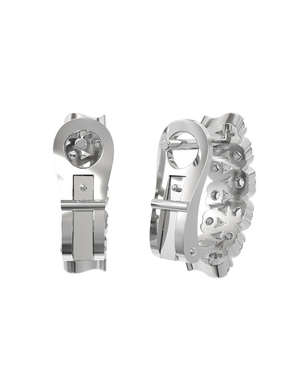 Серьги из белого золота c бриллиантами