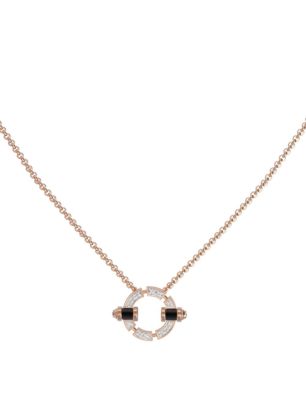 Колье из золота c бриллиантами и ониксом