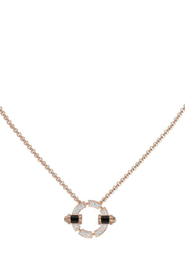 Колье из золота c бриллиантами и ониксом