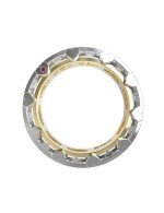 Кольцо из лимонного золота c бриллиантами и рубином