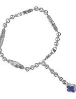 Браслет из белого золота c лазуритом и перламутром