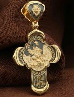 Крест из лимонного золота