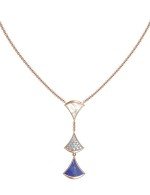 Колье из золота c бриллиантами, лазуритом и перламутром