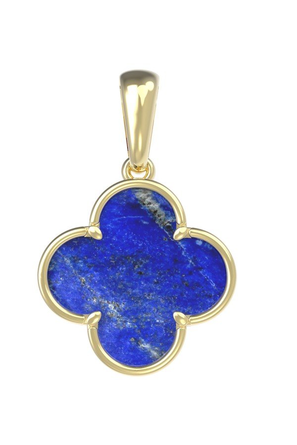 Подвеска из лимонного золота c лазуритом