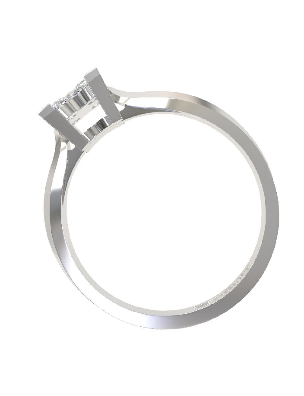 Кольцо из белого золота c бриллиантами