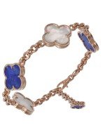 Браслет из золота c лазуритом и перламутром