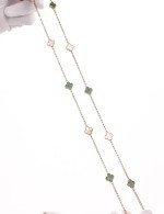 Колье из золота c малахитом и перламутром