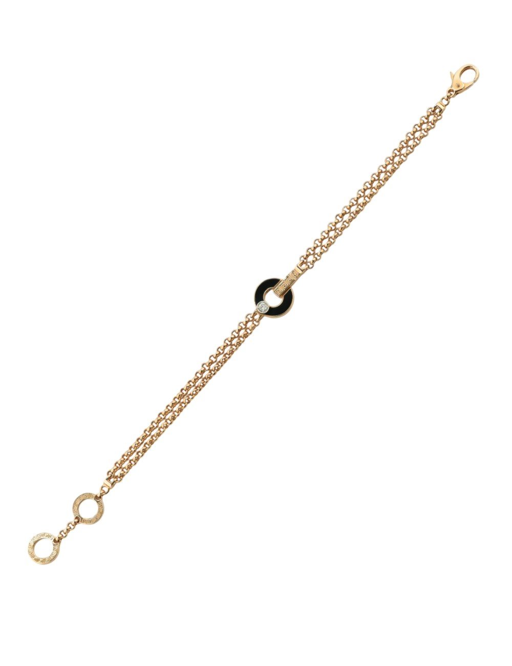 Браслет из золота c бриллиантами и ониксом