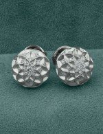 Серьги из белого золота c бриллиантами