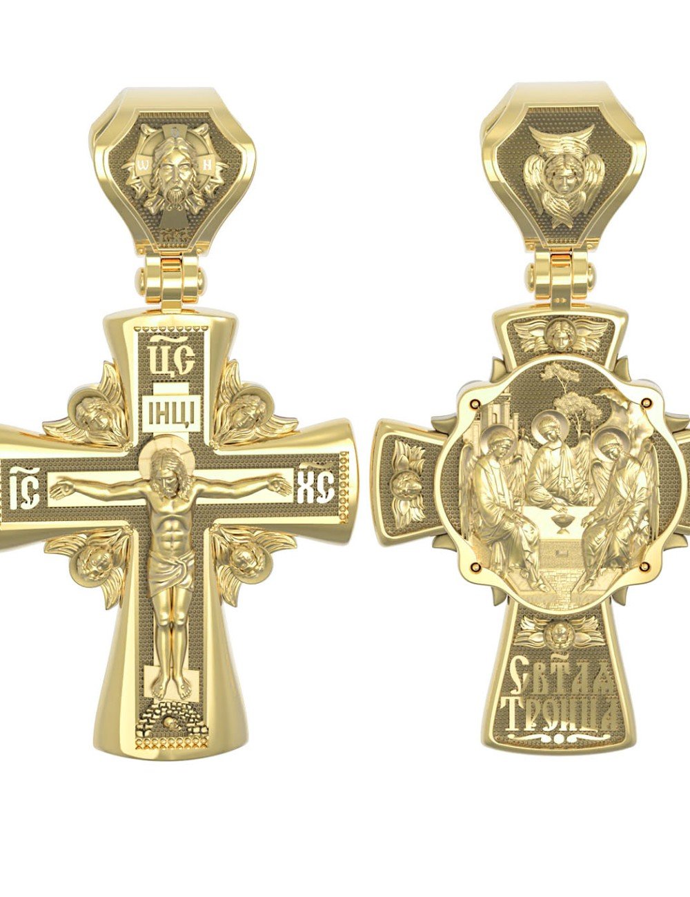 Крест из лимонного золота