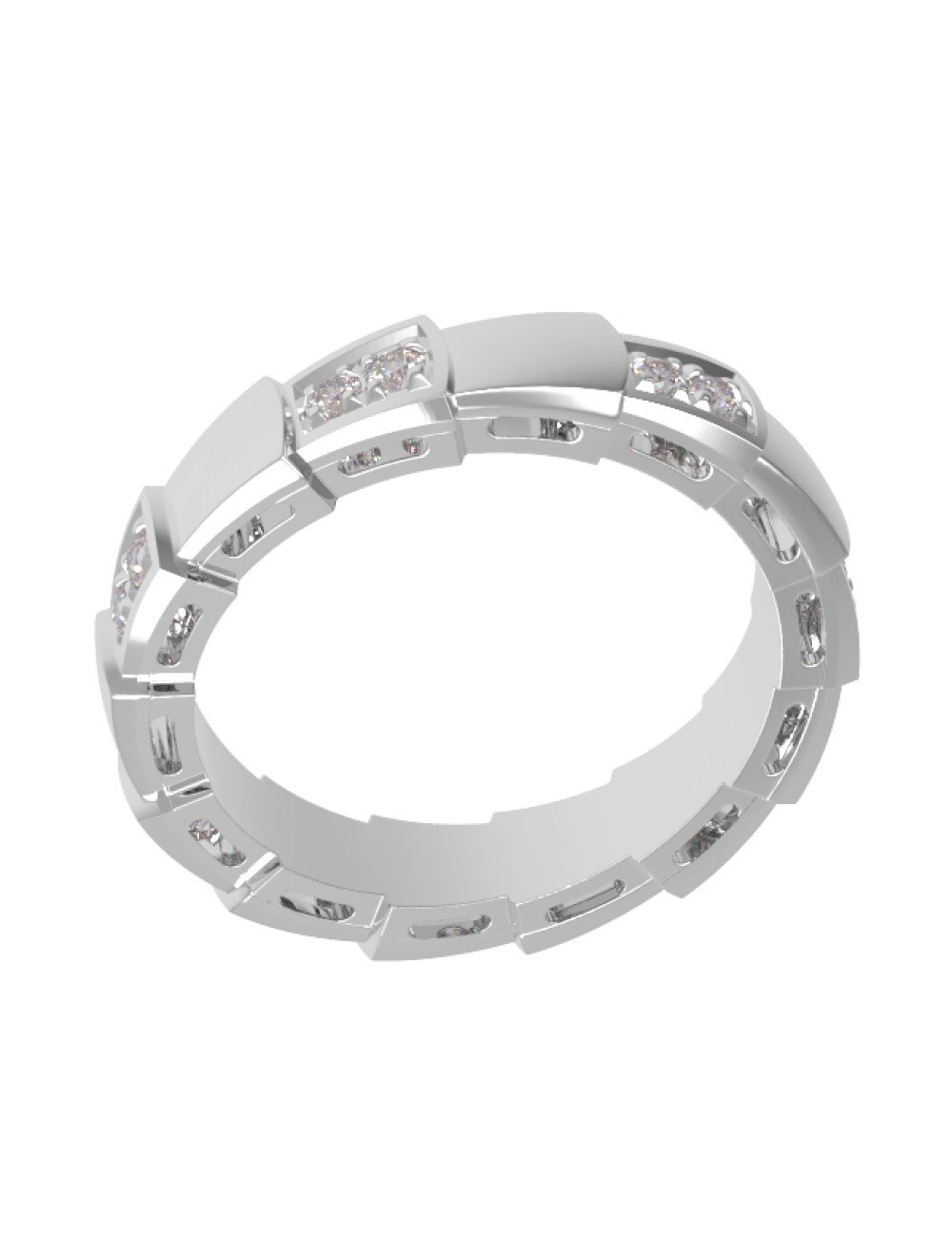 Кольцо из белого золота c бриллиантами