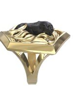 Кольцо из лимонного золота