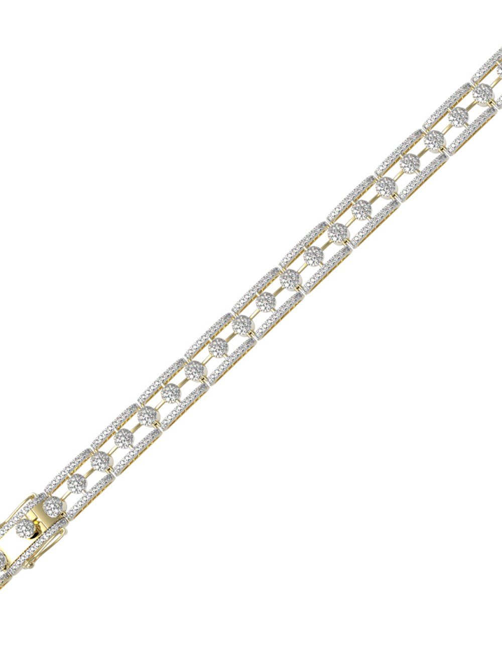 Браслет из лимонного золота c бриллиантами