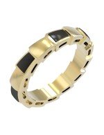 Кольцо из лимонного золота c ониксом