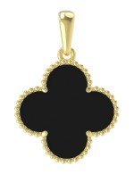 Подвеска из лимонного золота c ониксом