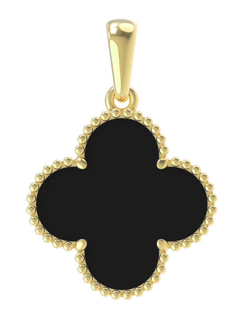 Подвеска из лимонного золота c ониксом