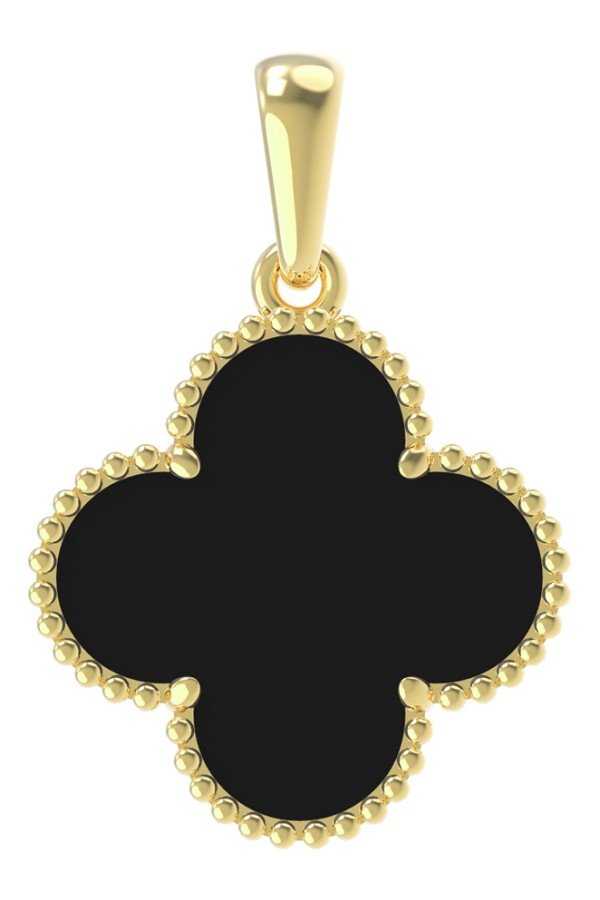 Подвеска из лимонного золота c ониксом