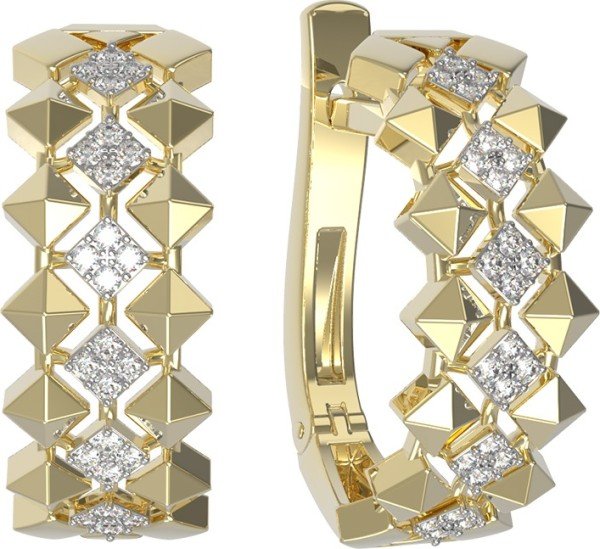 Серьги из лимонного золота c бриллиантами