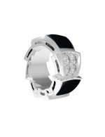 Подвеска из белого золота c бриллиантами и ониксом