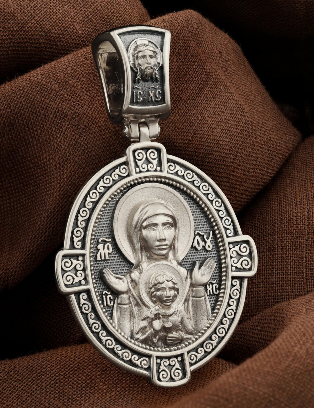 Образок из белого золота