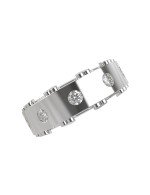 Кольцо из белого золота c бриллиантами и рубином