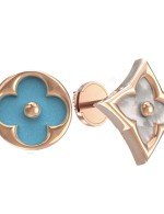 Серьги из золота c бирюзой и перламутром