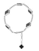 Браслет из белого золота c ониксом