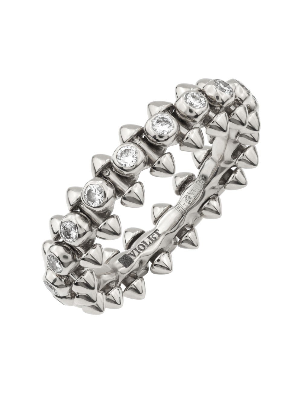 Кольцо из белого золота c бриллиантами