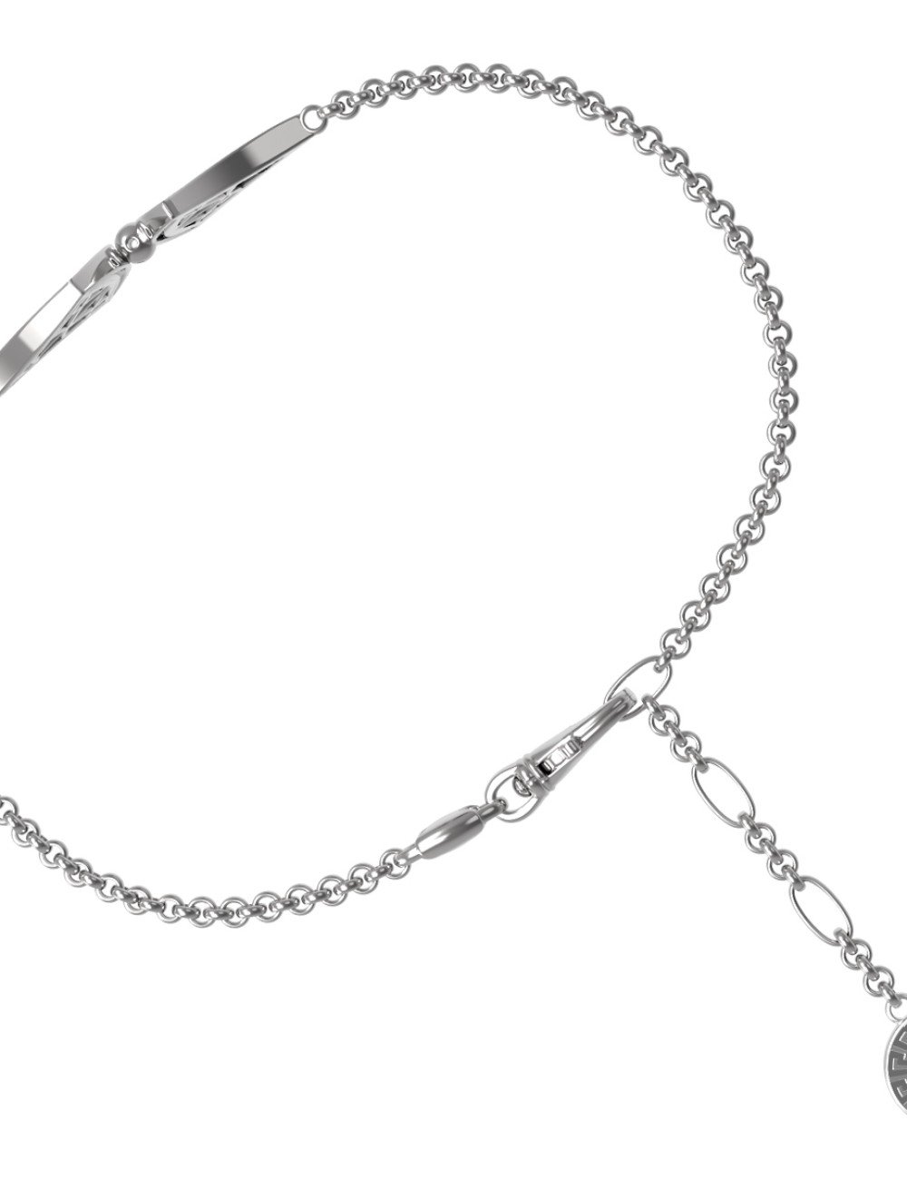 Браслет из белого золота c бриллиантами и лазуритом