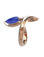 Кольцо из золота c лазуритом и перламутром