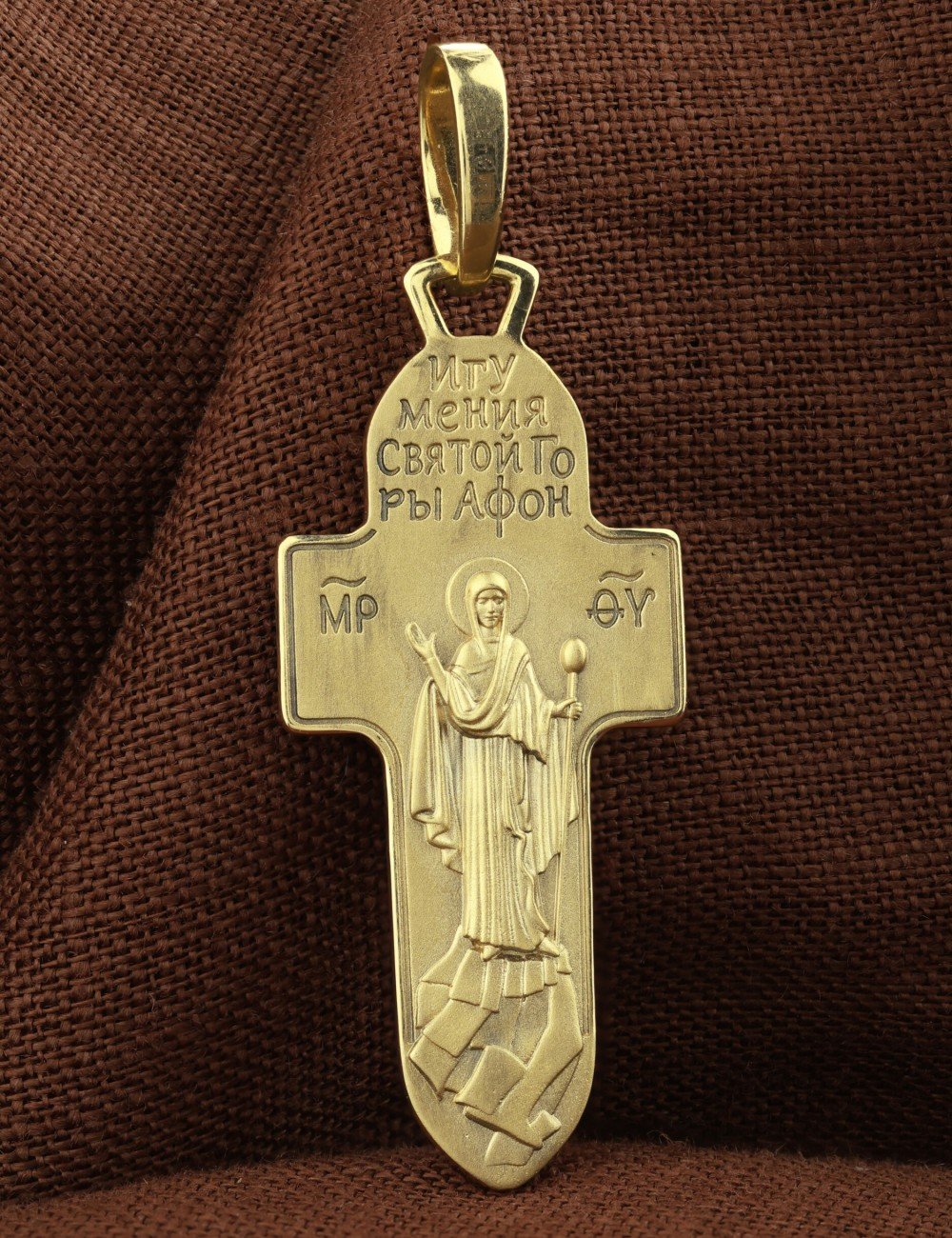 Крест из лимонного золота