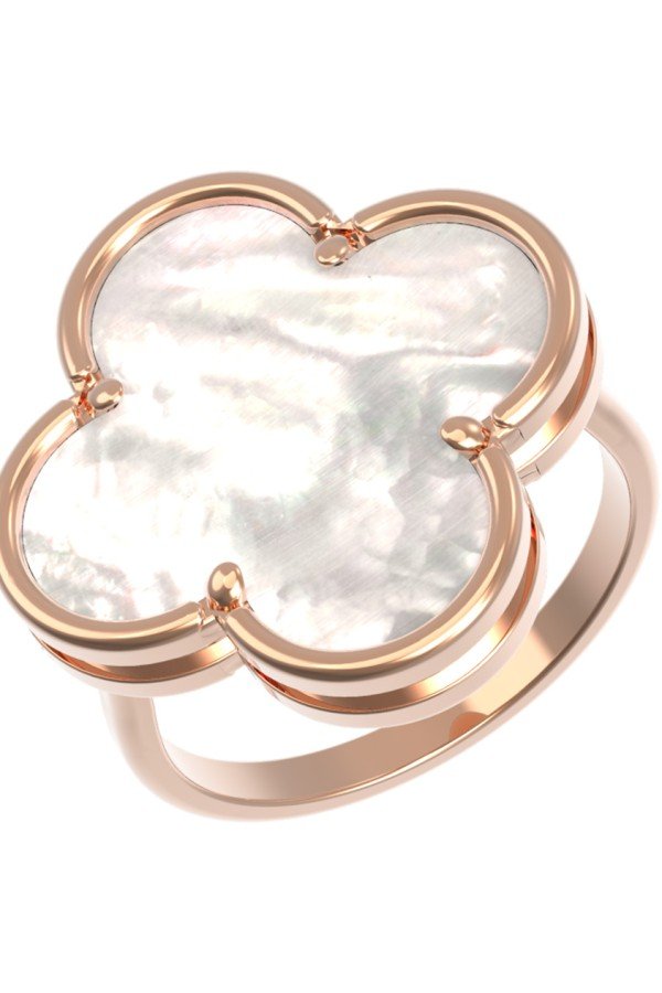 Кольцо из золота c перламутром